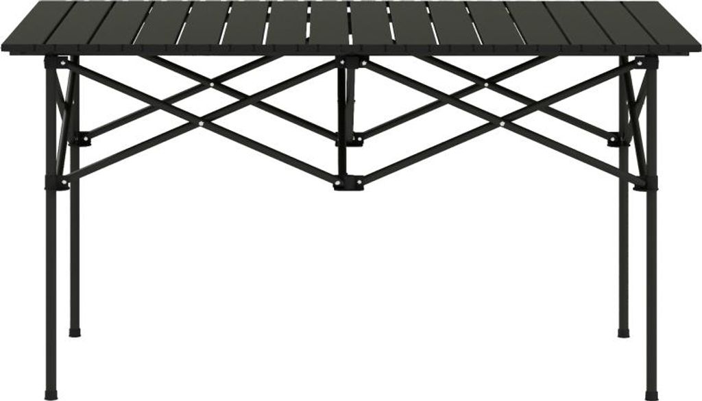 Campingtisch Klapptisch mit Aufrollbare Tischplatte X-Rahmen Gartentisch aus Aluminium leicht 2 Personen Beistelltisch Falttisch für Garten Balkon...