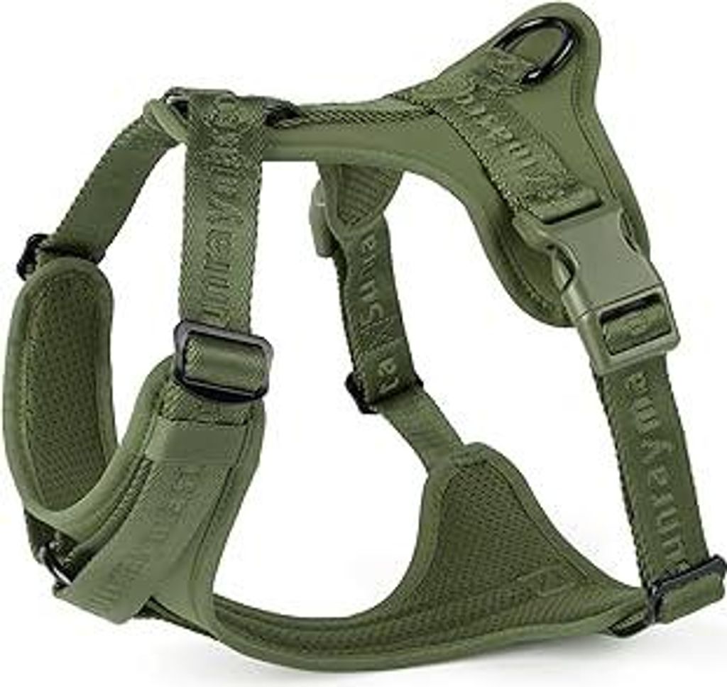 No Pull Hundegeschirr mit weicher Elasthan-Polsterung, atmungsaktiver Komfortweste aus Mesh, Verstellbarer Größe für kleine, mittlere und große...