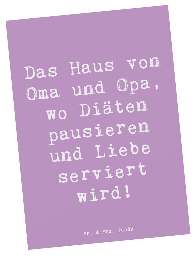 Mr. & Mrs. Panda Postkarte Spruch Großelternliebe - Produktbild 