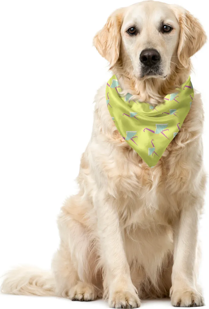 Bandana per Cani ABAKUHAUS Flamingo Origami 40x40 - Look Esotico