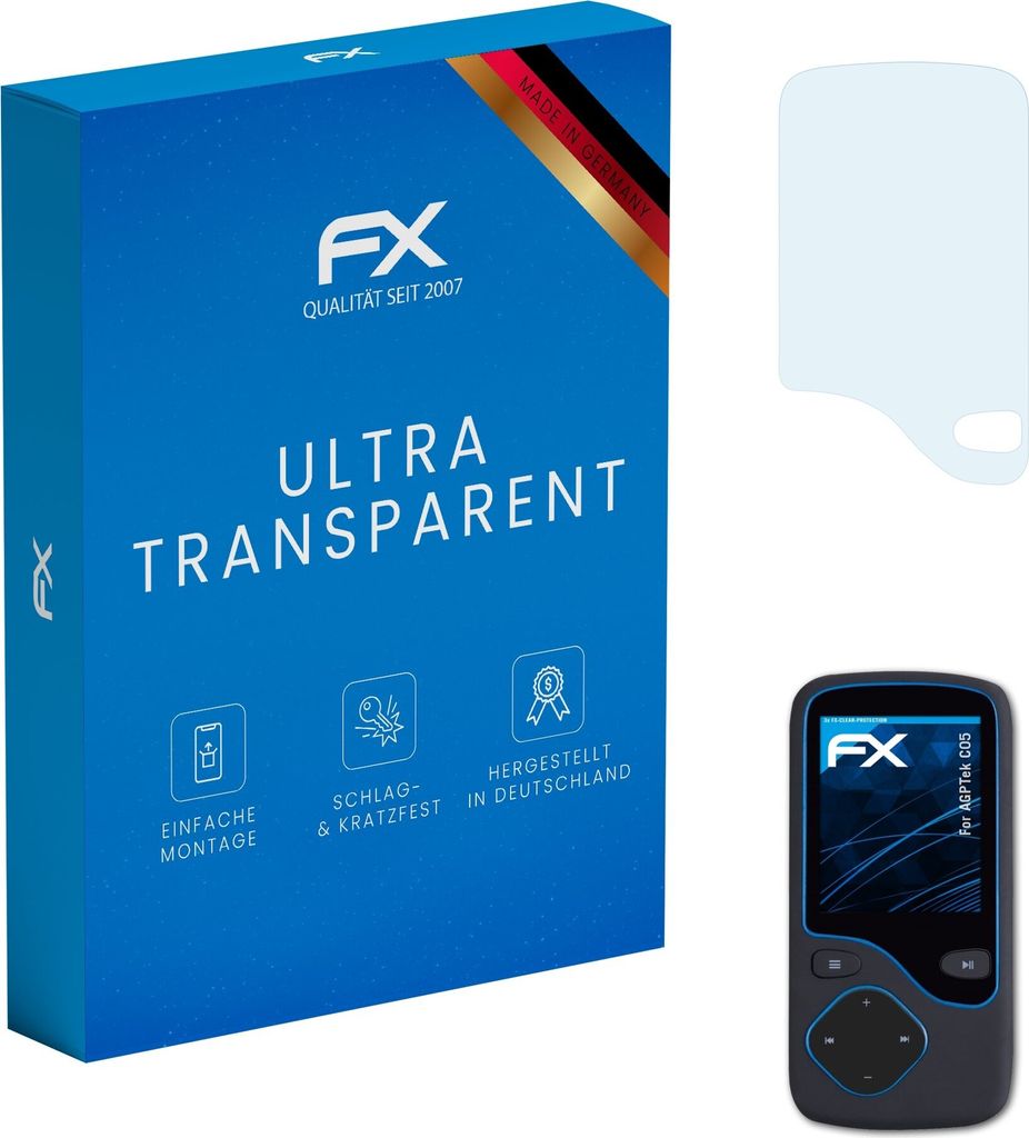 atFoliX FX-Clear 3x Schutzfolie kompatibel mit AGPTek C05 Displayschutzfolie