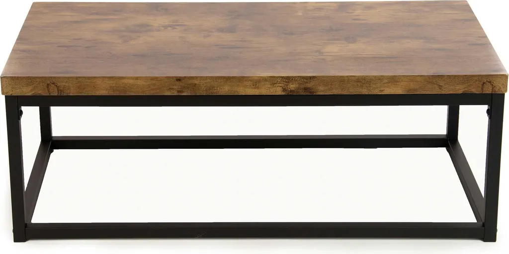 Table de salon rectangulaire Arras 100cm chêne clair et bois sombre chic