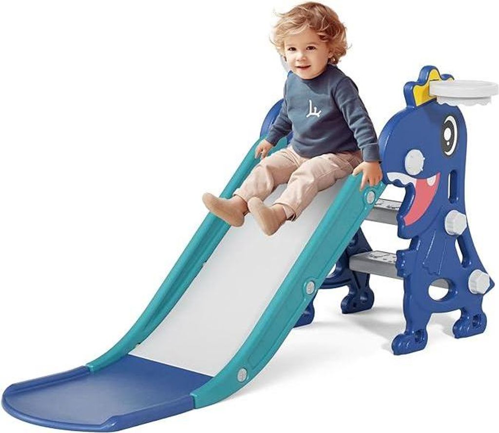 Zjeżdzalnia Dla Dzieci Do Domu I Ogrodu Z Koszykówką Zdjęcie produktu 
