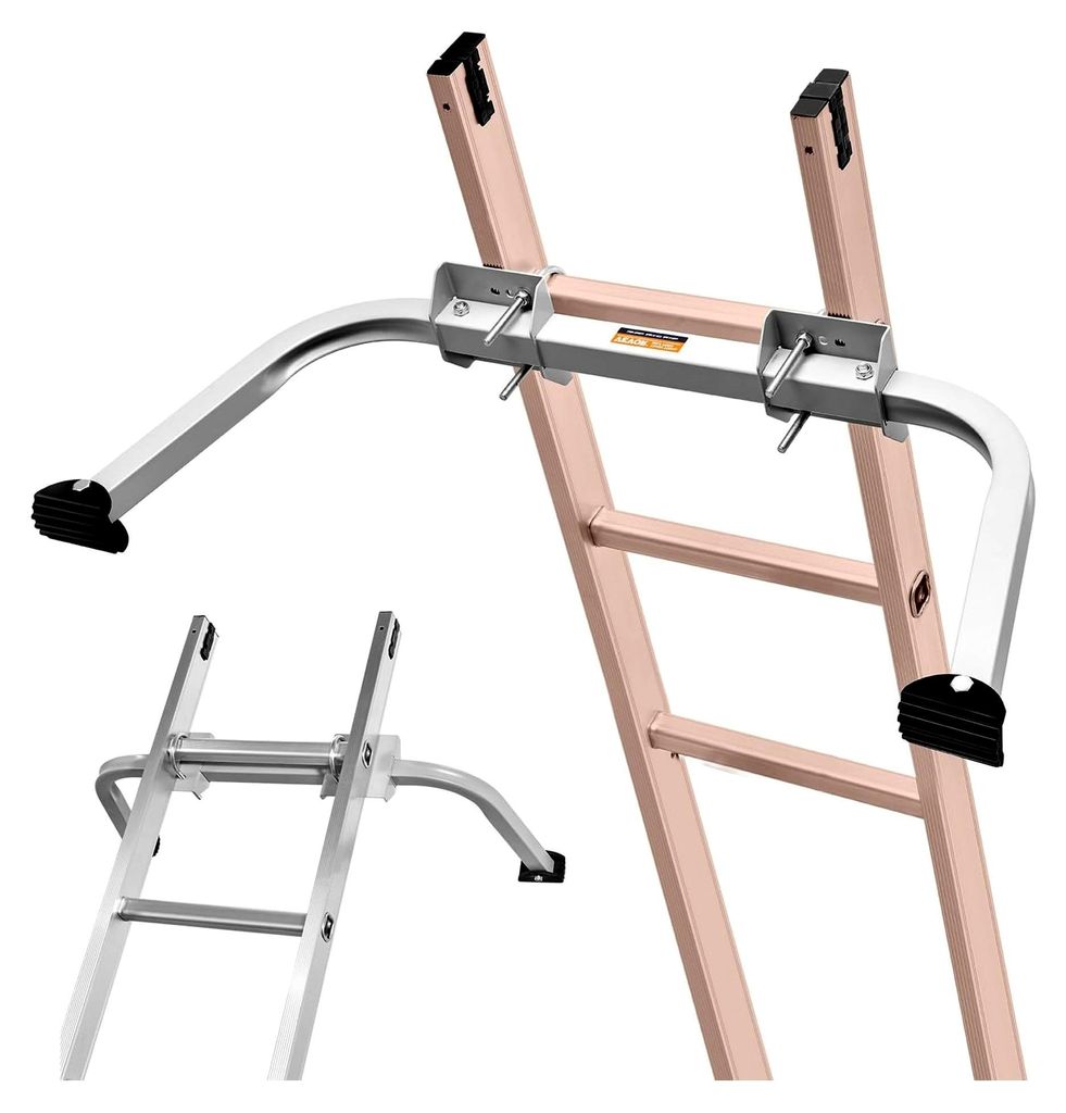 Leiterstabilisator 920x313x110 mm, Abstandshalter für Ausziehleitern, Zubehör für Flügelspann- und Wandleitern, rutschfeste Gummifüße, Tragkr...