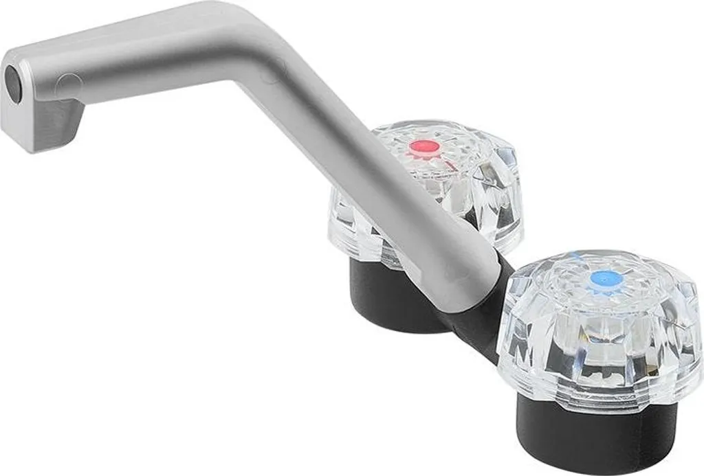 Mitigeur lavabo noir et chrome Ø 20 mm avec un grand bouton de commande - 2