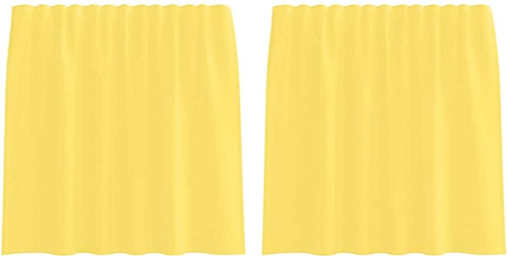 vidaXL Voile Vorhänge mit Stangentaschen 2 Stk. Gelb