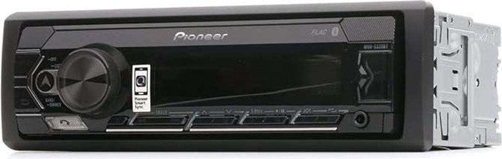 Pioneer MVH-S320BT, 1DIN Autoradio mit RDS, halbe Einbautiefe, deutsche Menüführung, Bluetooth, USB, AUX-Eingang, Freisprecheinrichtung, Smart Sync