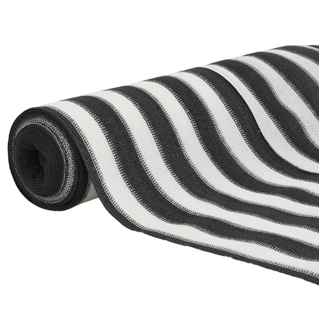 Möbel Balkonsichtschutz - Anthrazit - CLORIS Zaunblende Anthrazit und Weiß 1,8x50 m HDPE 75 g/m²,7.09 Kg - 174532