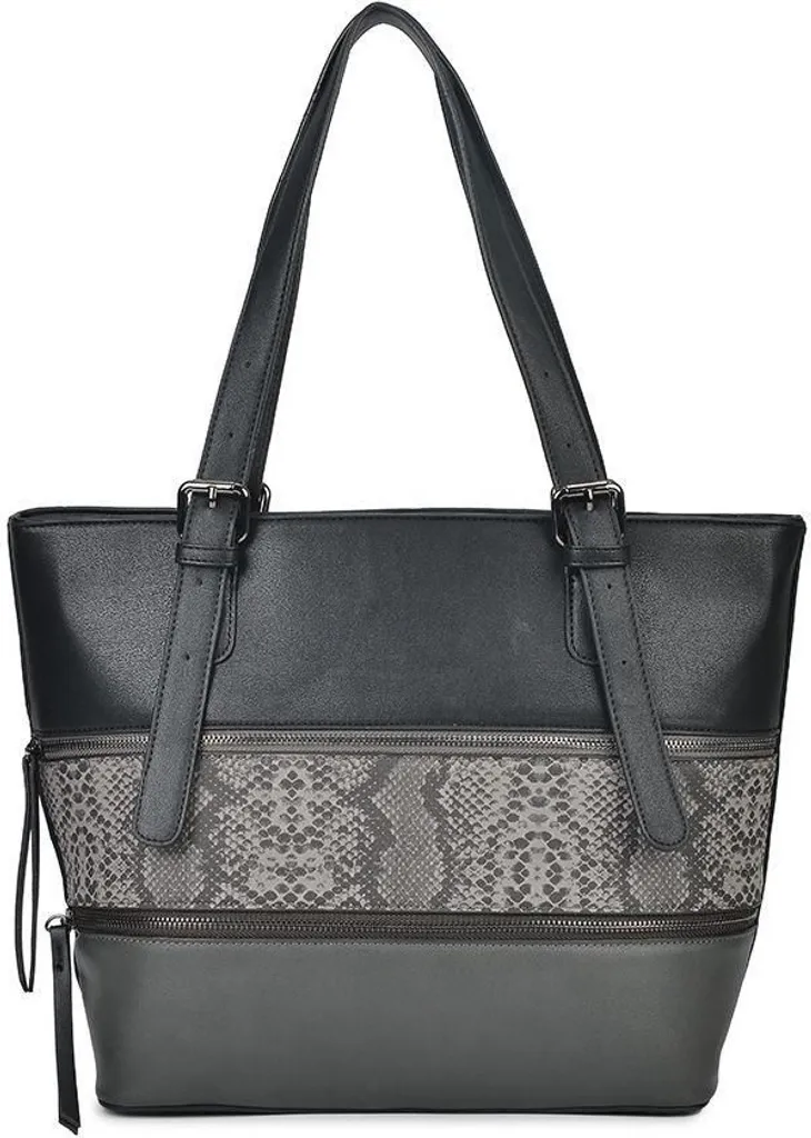 Sac à main Dinora noir KP7263 en similicuir avec bandoulière amovible