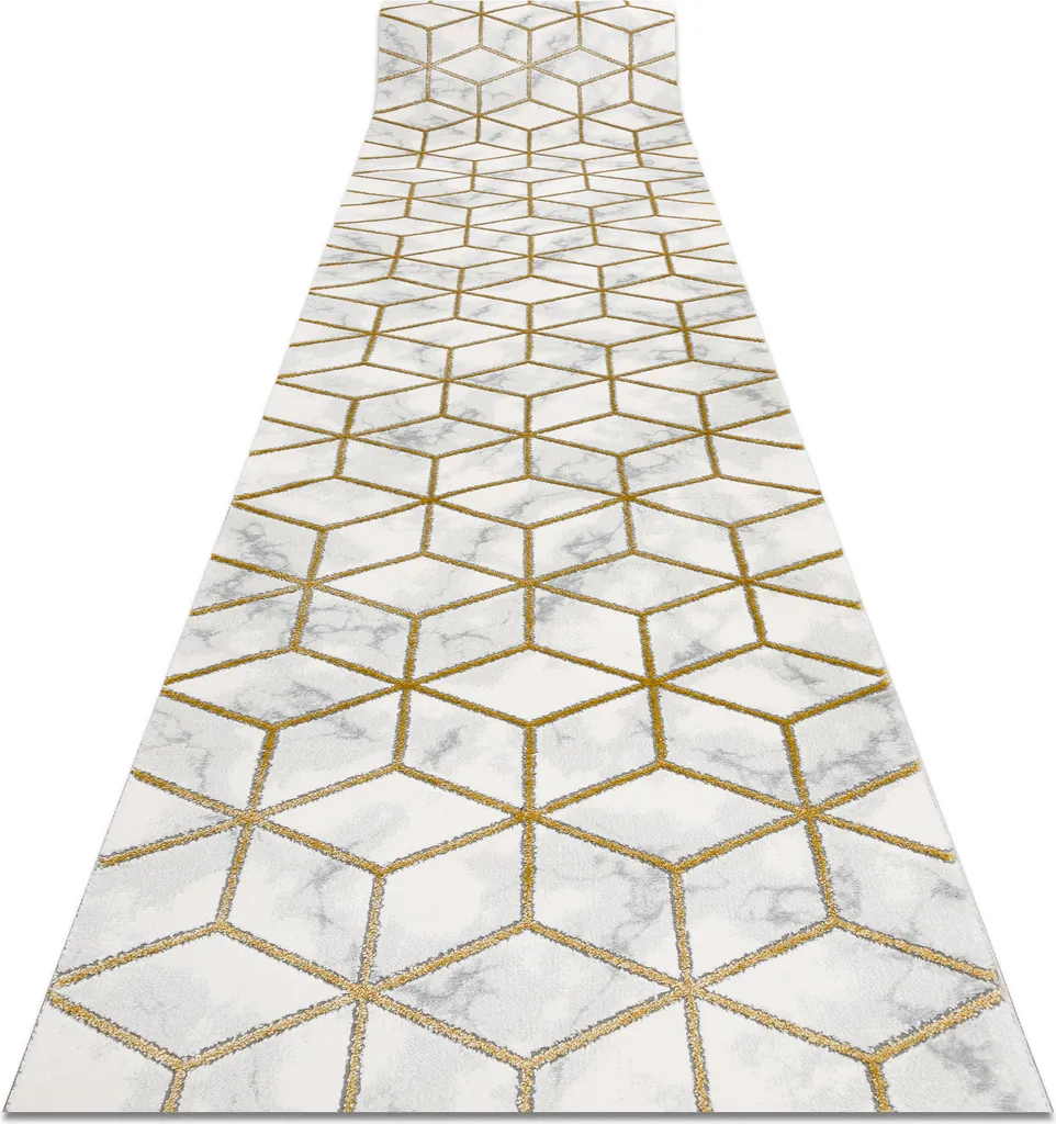 Chemin de table EMERALD 1014 Glamour crème et or luxe 70x110 cm