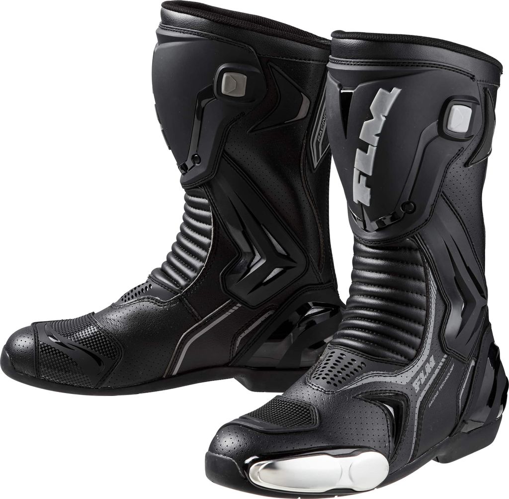 FLM Octane Motorradstiefel Lang - Atmungsaktiv, Hochschlagfest, Einstellbar