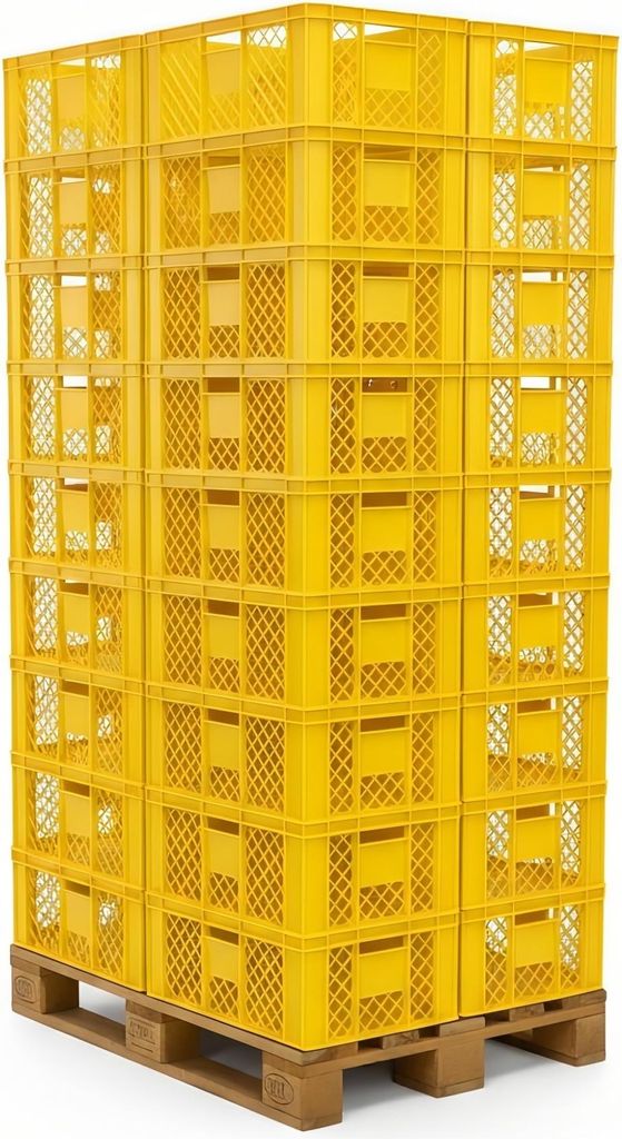 36 Stück Bäckerkisten / Brotkisten 600 x 400 x 230 mm in gelb