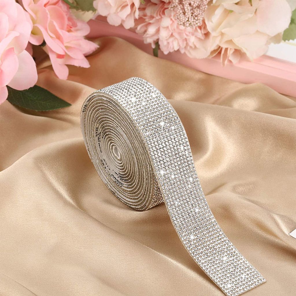 8 Rollen Selbstklebendes Strassband - Glitzer-Diamantband Für DIY Deko Und Kunsthandwerk