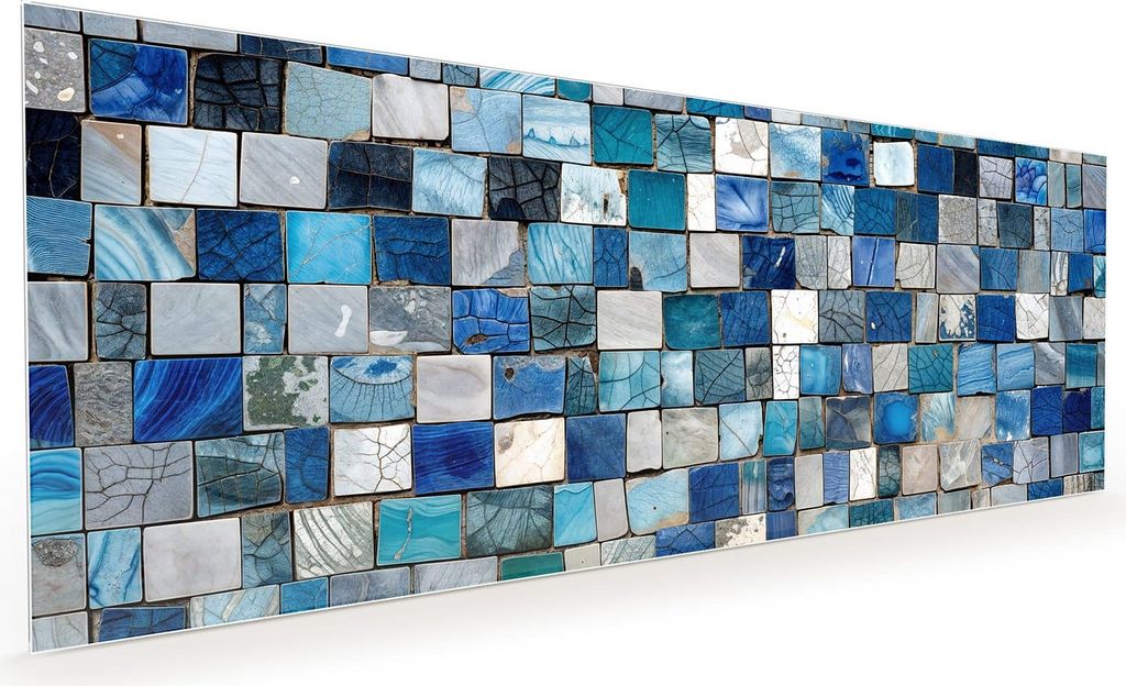 Küchenrückwand Spritzschutz Glas mit Motiv Mosaikfliesenmuster 40 x 40 cm