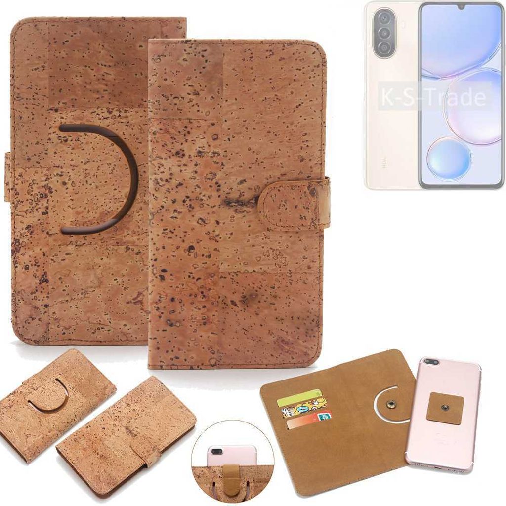 K-S-Trade Handy Hülle Schutz Hülle kompatibel mit Huawei nova Y71 Handyhülle Schutzhülle Korkhülle Kork-Hülle 1x