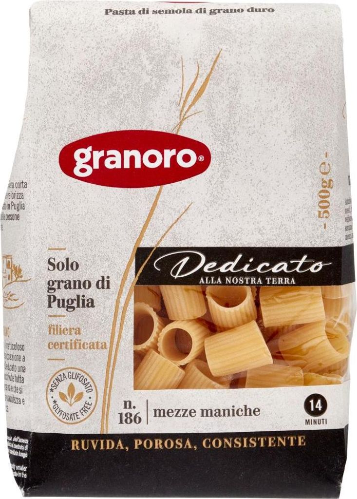 Nudeln Dedicato Maniche N.186 500g - Granoro Produktbild 
