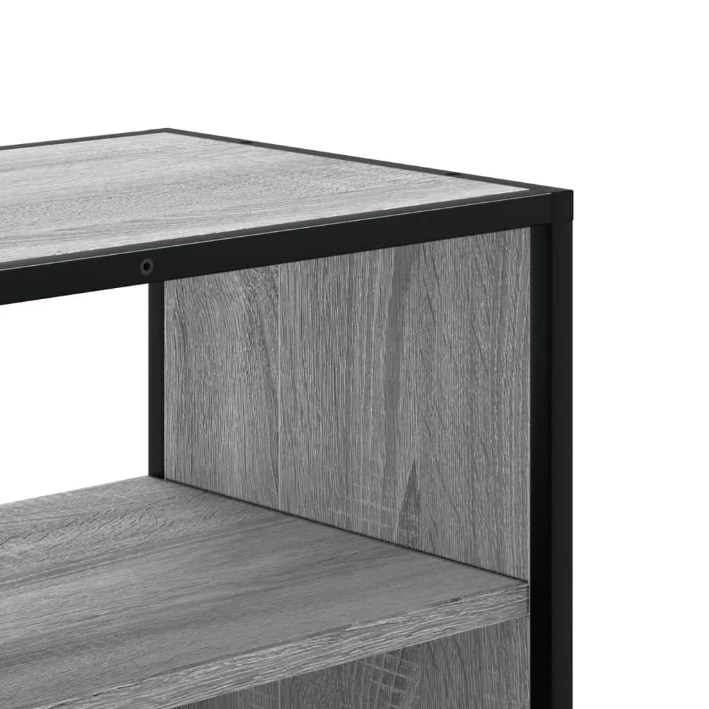 Mobile Basso Porta TV 100cm Grigio Sonoma e Metallo - Alta Stabilità - 7