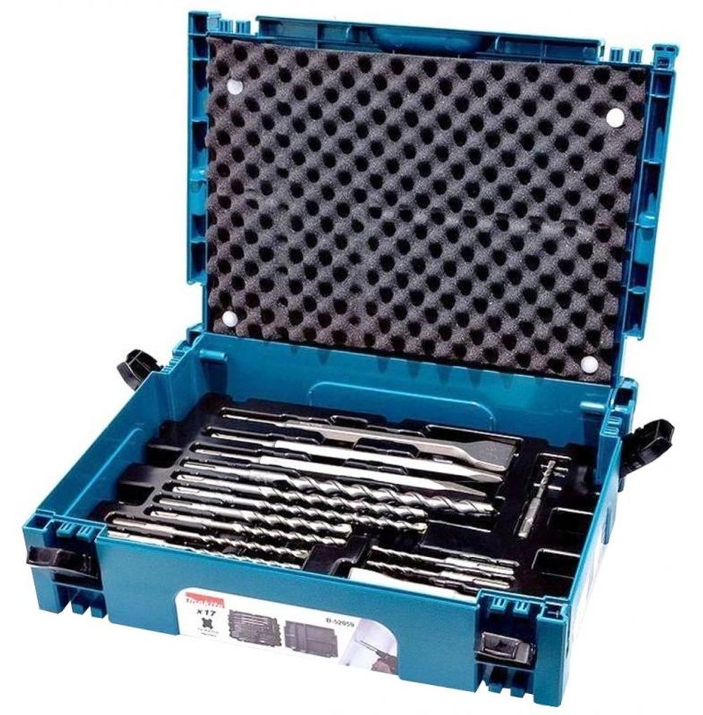 Coffret MAKPAC SDS-Plus 12 forets et 5 outils burinage - Image du produit 