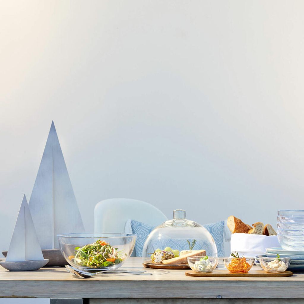 LEONARDO HOME Set Formaggio 2 Pezzi: Tagliere In Legno Di Acacia E Campana In Vetro, Elegante E Funzionale Per La Cucina