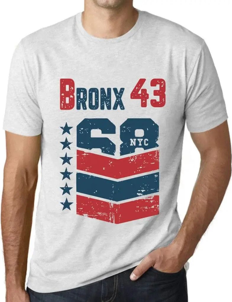 Herren Grafik T-Shirt Bronx 43 Geschenk 43. Geburtstag Jahrestag 43 Jahre Jubiläum 43 Jährige Mann Jahrgang 1981 Kurzarm Lustige Druck