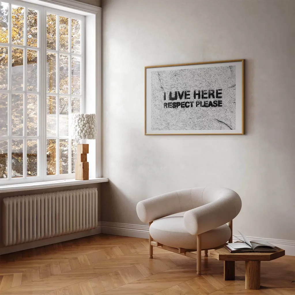 Poster di Rispetto 90x60 cm con Cornice Dorata Elegante per Arredo - 2