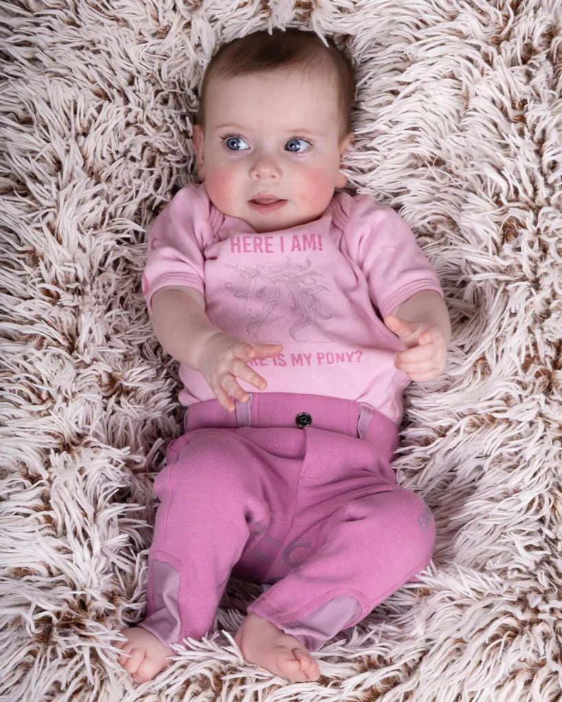 Reithose Junior Bobby QHP Desert Rose en tissu stretch haute qualité - 5