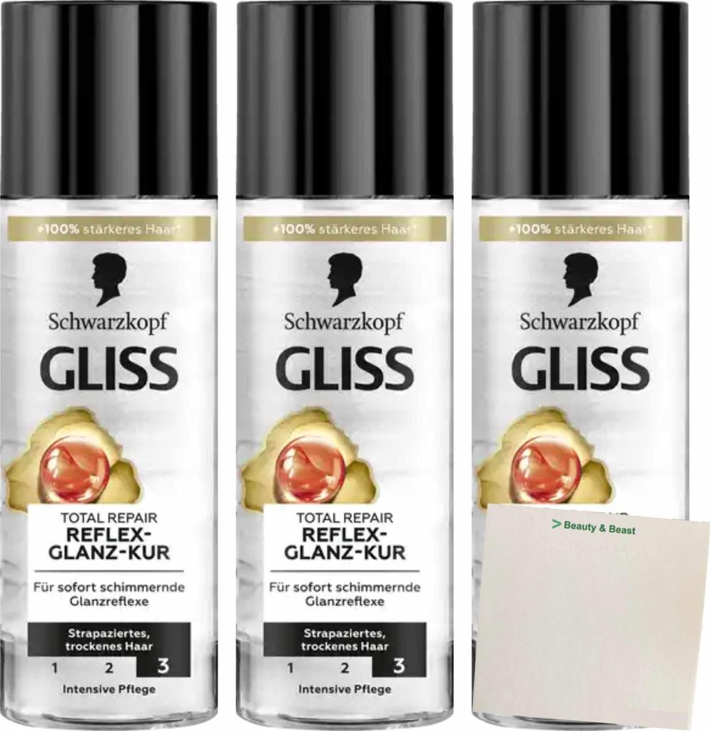 Schwarzkopf Gliss Total Repair Glanzkur 3er Pack (3x150ml Produktbild 