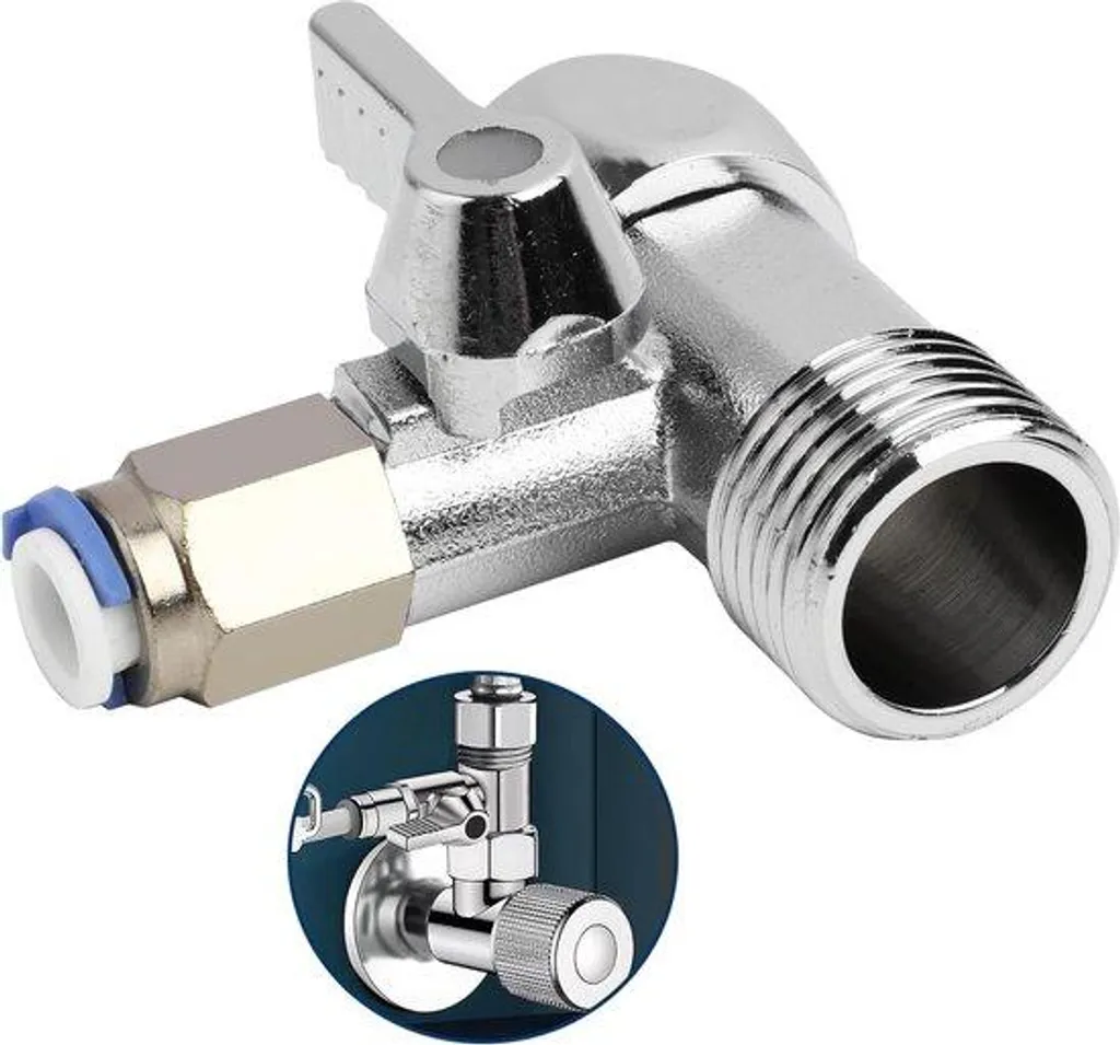 Adaptateur tuyau d'eau 1/2 vers 1/4 pouce en laiton pour osmoseur