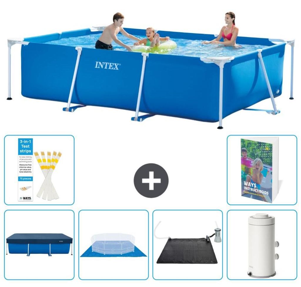 Rechteckiger Frame Pool - 300x200x75 cm - 7-teilig S92