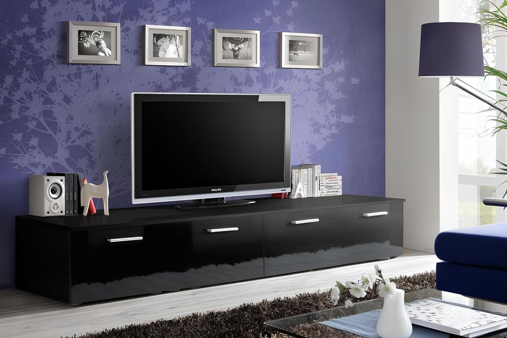 Designer TV Ständer Modern Wohnzimmer Kommode Holz Luxus Einrichtung