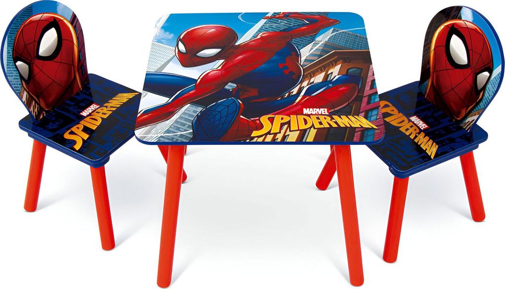 Kinderholztisch + 2 Stühle SPIDERMAN, SM14177 Produktbild 