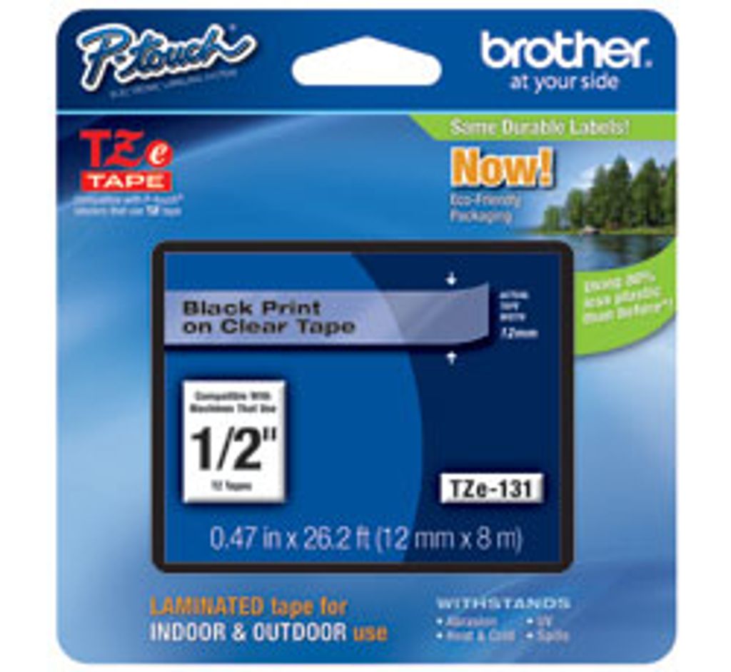 Schriftband-Kassette schwarz auf farblos 6mm für Brother P-Touch 7100 9200