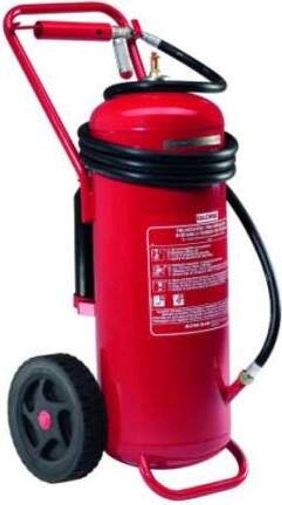 Gloria SEF 50/10 – Fahrbarer AB Schaum Auflade-Feuerlöscher mit 10 Meter Schlauch, EN 1866, 50 LE, 50l