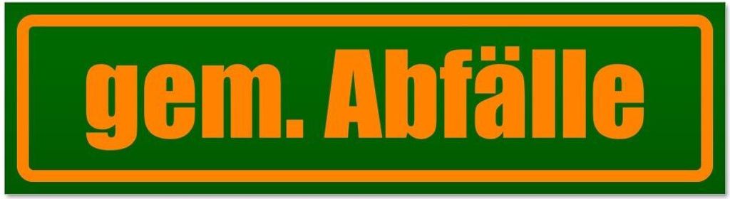 Kiwistar - Autoaufkleber - Orange - Grün - 20 x 5,3 cm - gem. Abfälle - Hinweis Aufkleber Sticker für Auto, Kfz, Fahrrad, PKW, LKW