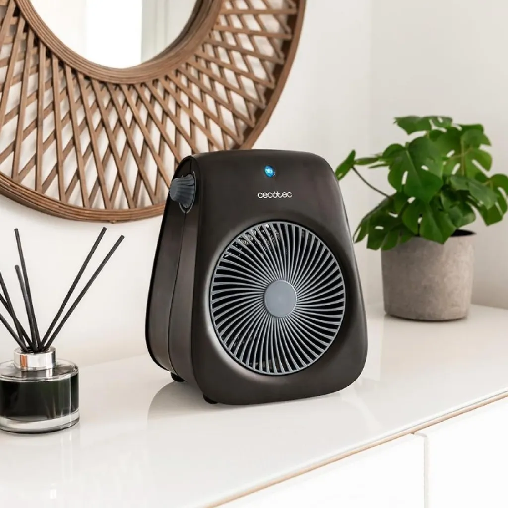 Radiateur soufflant électrique Cecotec 2000W - Chauffage d'appoint noir