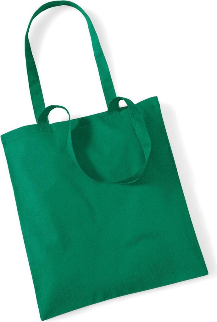 Westford Mill W101 | Bag for Life - Long Handles Einkaufstasche - 38 x 42 cm - Farbe: Kelly Green - Größe: One Size