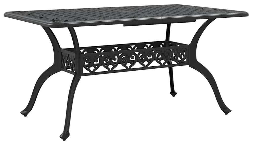 vidaXL Tuintafel, zwart, 150x90x72 cm, aluminium gietwerk Productafbeelding 