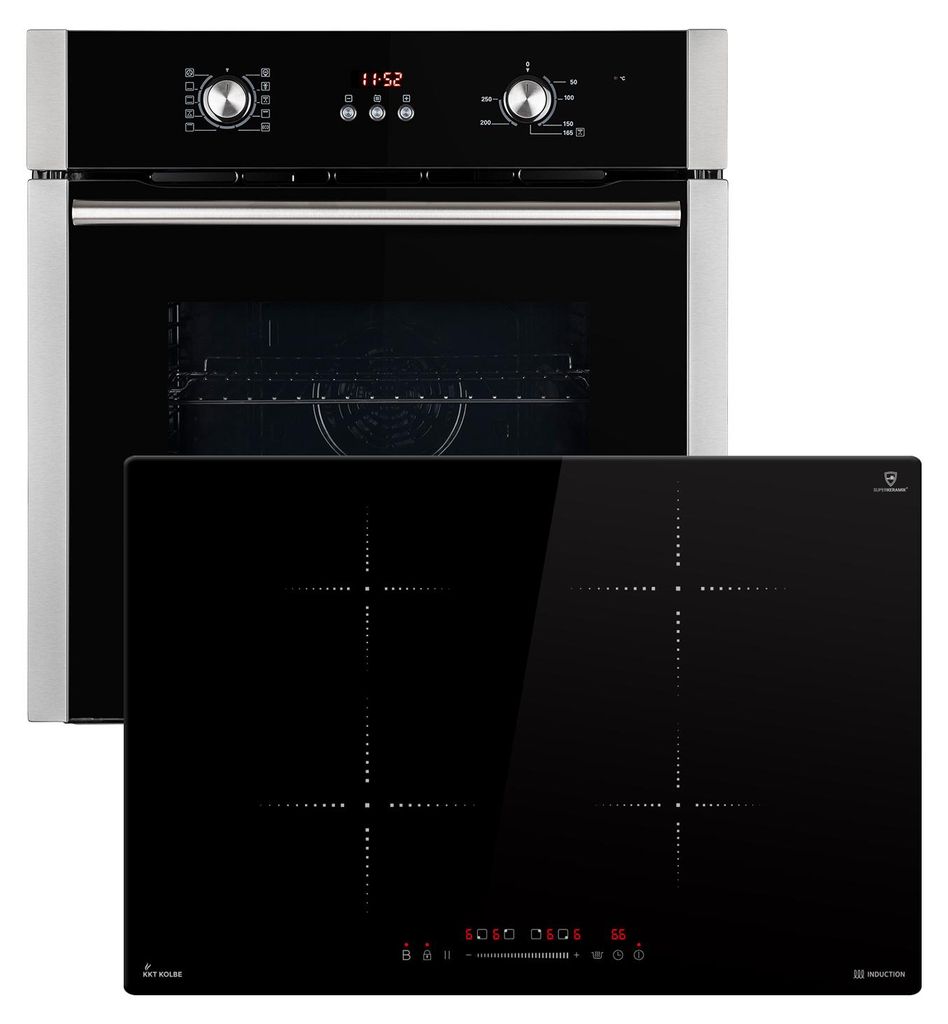 Autarkes Herdset: 60cm Einbaubackofen BO8805SS + 77cm Produktbild 