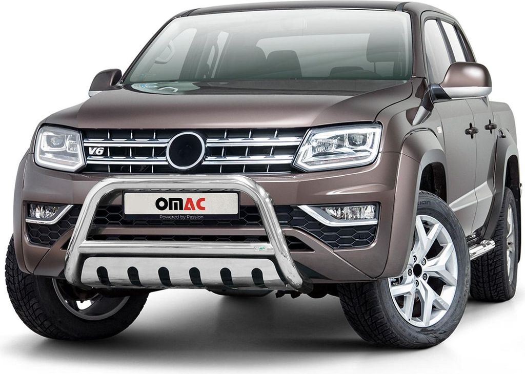 Frontbügel Frontschutzbügel für VW Amarok 2016-2021 mit ABE Edelstahl Silber