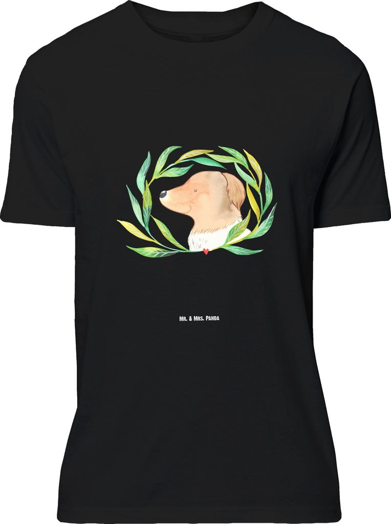 Mr. & Mrs. Panda Größe XL T-Shirt Hund Blumen - Schwarz - Geschenk, Sprüche, Hunde, Niedlich, mit Spruch, Tshirt, Vierbeiner, Hundemama, Shirt