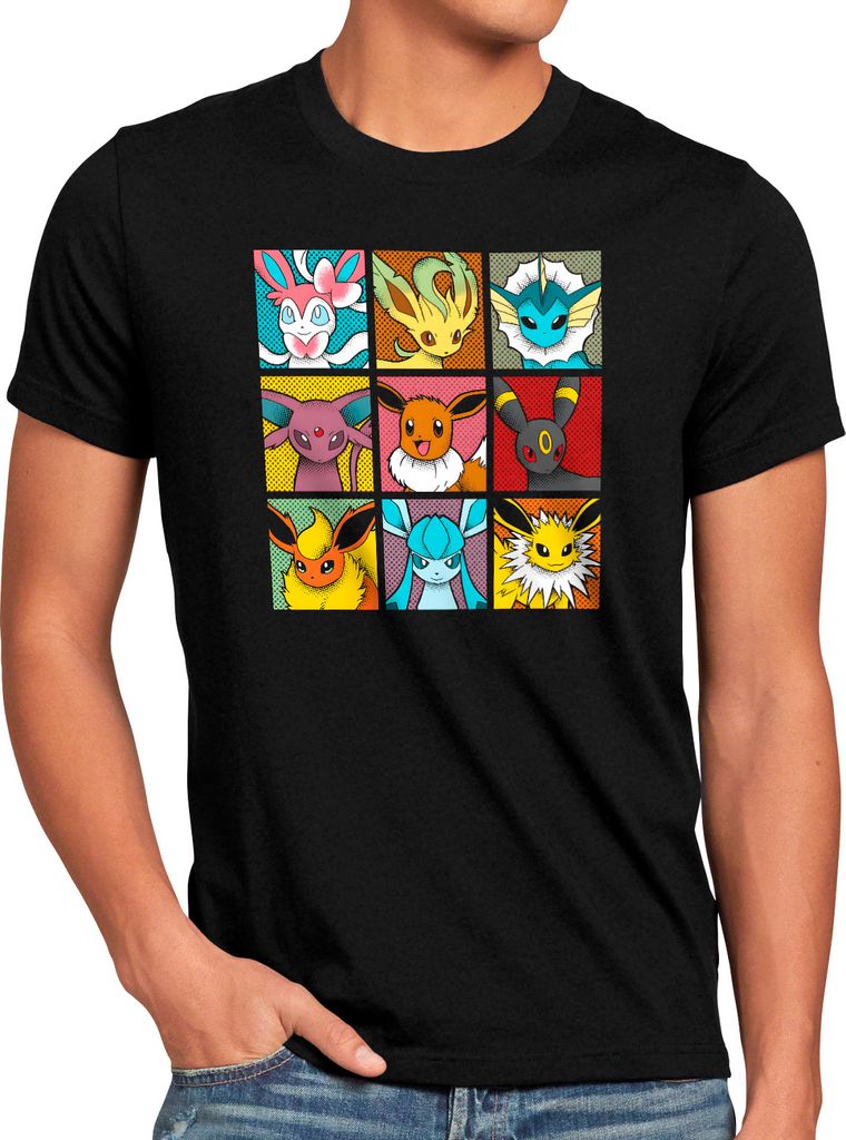 BaumwolleCloud Eeveelution Herren T-Shirt monster game online
