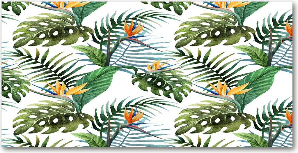 Tulup Leinwandbild -100x50 cm - Wandkunst - Drucke auf Leinwand - Leinwanddruck - Blumen & Pflanzen - Grün - Tropische Blumen