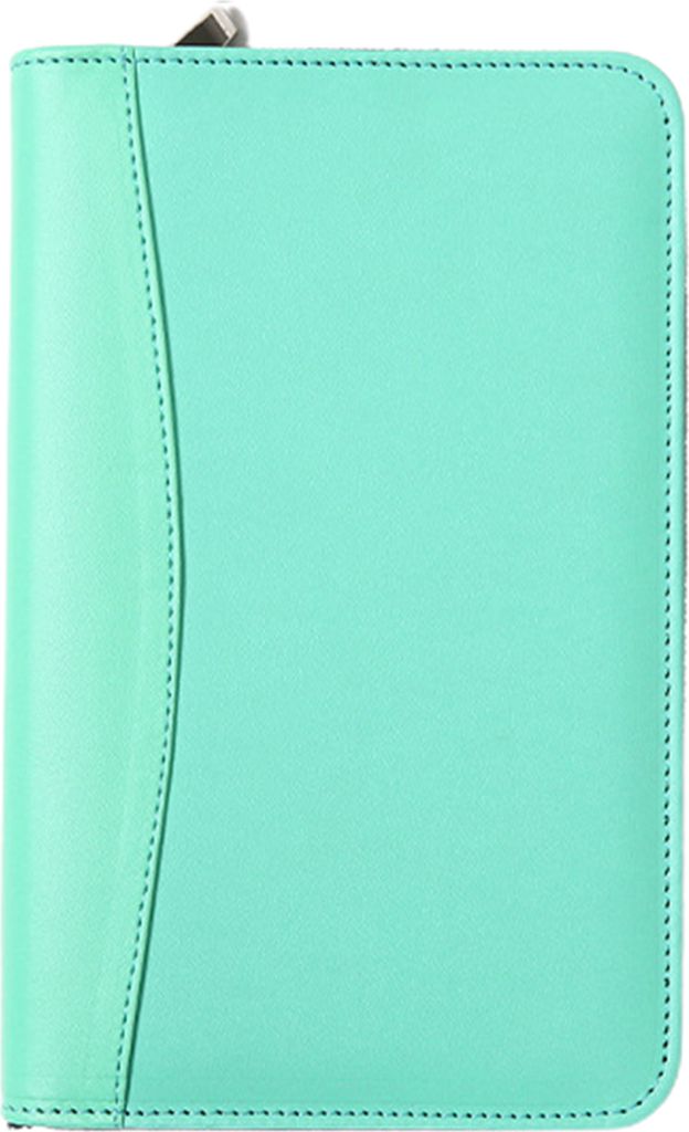 HINWEIS BUCH LOSSLAF-BAG BAG DESIGN ZIPPER SPIRAL BORD A6 Writing Journal Notebook Office Supplies-Grün