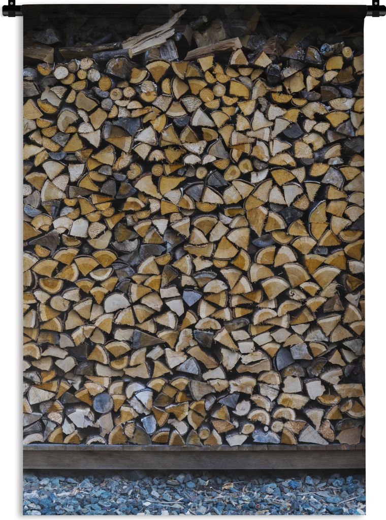 MuchoWow Wandteppich Wandbehang Kleines Brennholz 60x90 cm Tapisserie Dekoration Wandtuch - Foto-Teppich - Abwaschbar