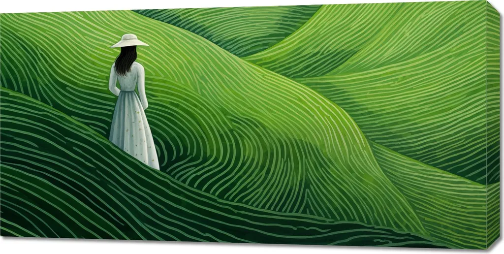 Tableau Image 100 x 50 cm Transition champs infinis Art Mural Design