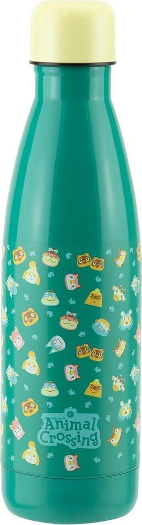 Paladone Animal Crossing Metal Water Bottle Tägliche Nutzung 460 ml Edelstahl Aqua-Farbe