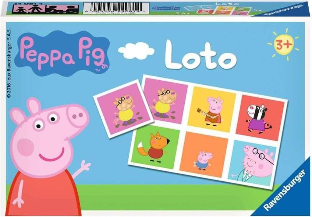 Ravensburger – 24081 – Peppa Wutz Loto Bingospiel (französische Version), Unisex, Peppa Pig, 01-01-2017, Tschechische Republik, CE, 154 mm