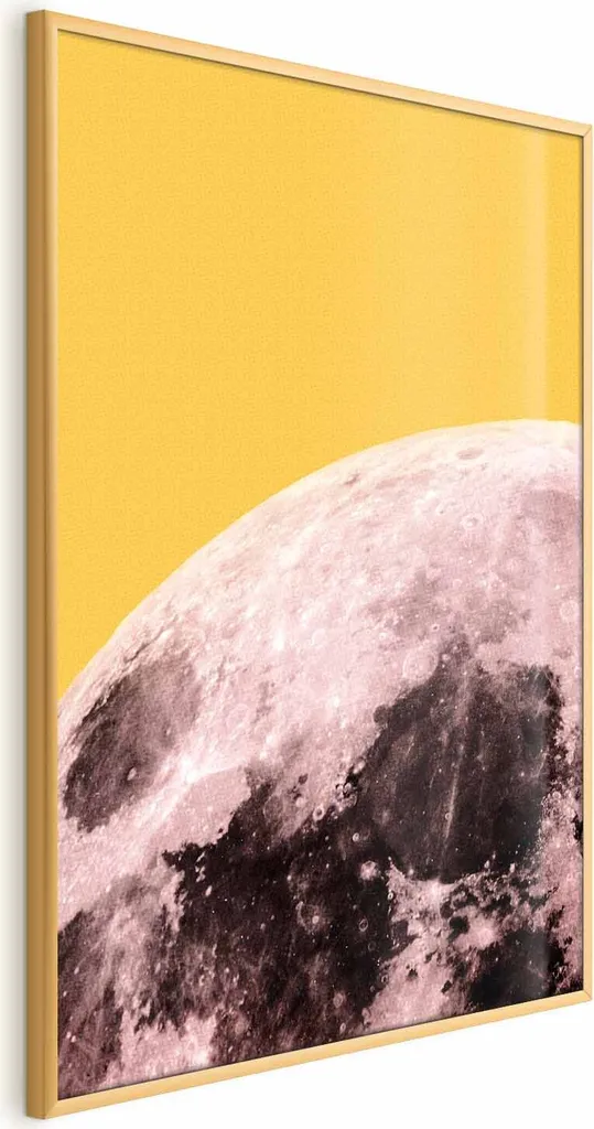 Poster Artistico Sole e Luna 60x90 cm - Cornice Oro senza Margini