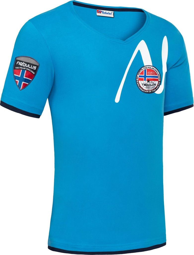Nebulus T-Shirt RUNE Herren, Shirt, T-Shirt, V-Ausschnitte, P5362 - Herren, malibublau, M