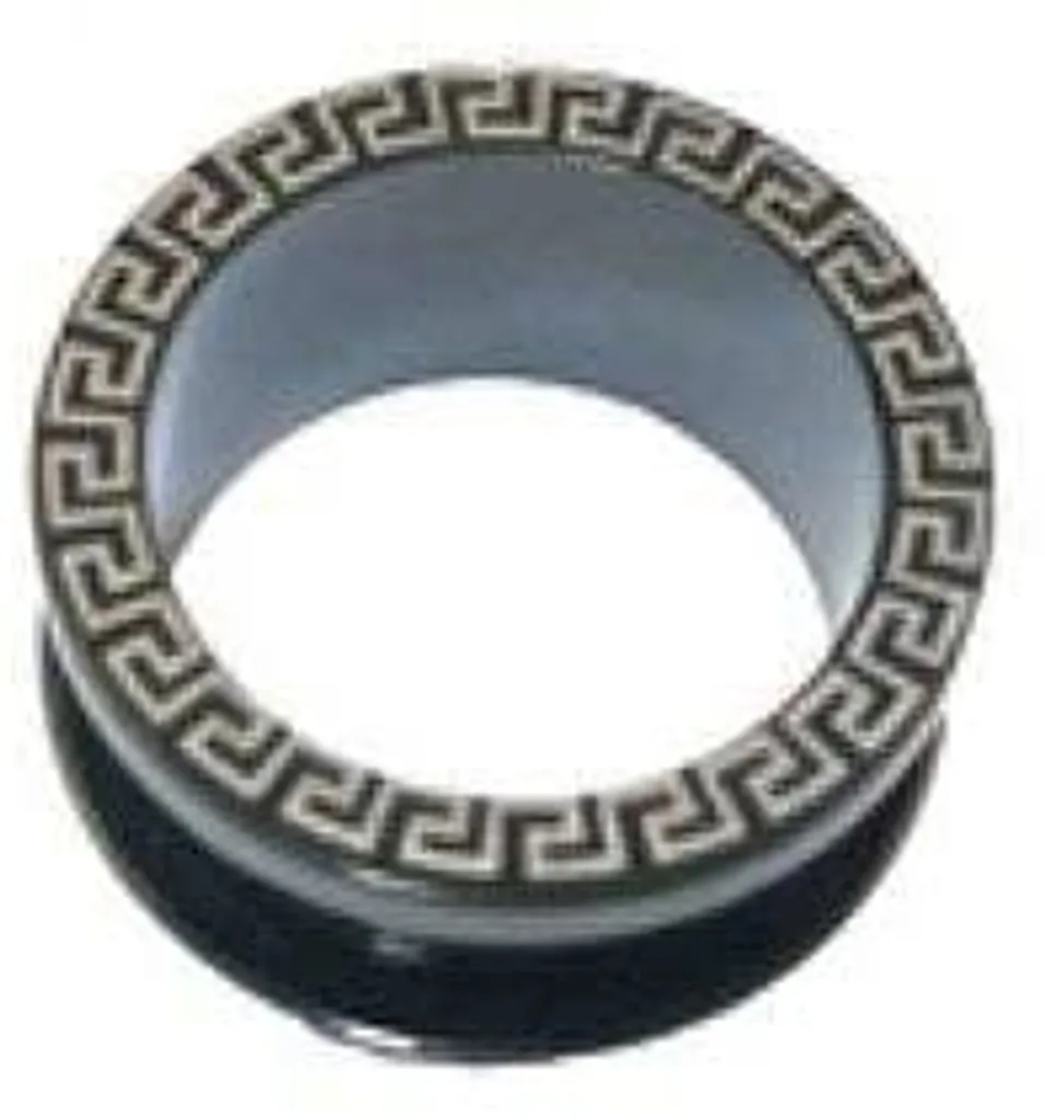 Tunnel Tubo Nero 20mm Greco Piercing | Accessori Dark Alternative